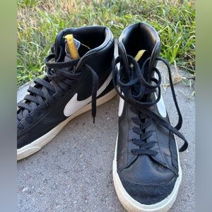 Black and White Nike High-Top Sneakers